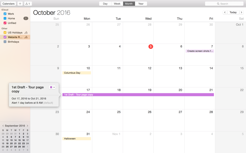 Rindle iCalendar Integration